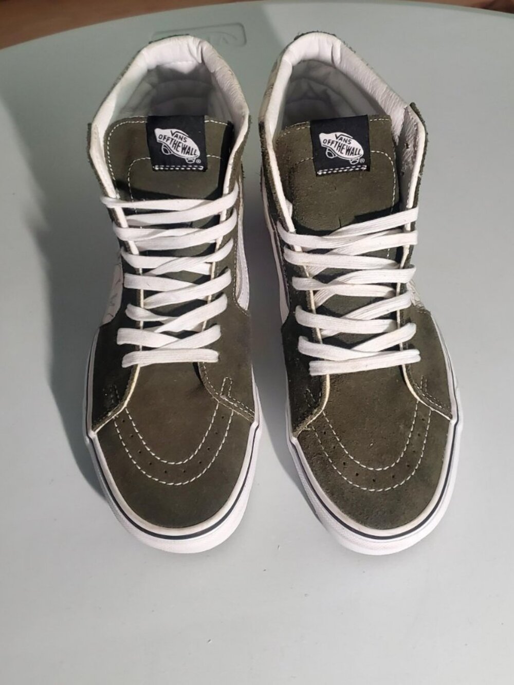 Vans Sk8-Hi Olive Suede/Floral Botanical Sz 9.5mens/11 womens - shipping incl - Picture 12 of 16